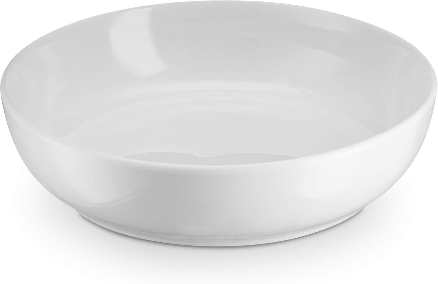 KooK Pasta Bowl  Salad Bowls  Bowls  Serving Bowls  Soup  Ceramic  Large Capacity  Microwave & Dishwasher Safe  Set of 4  40 Oz  (White)