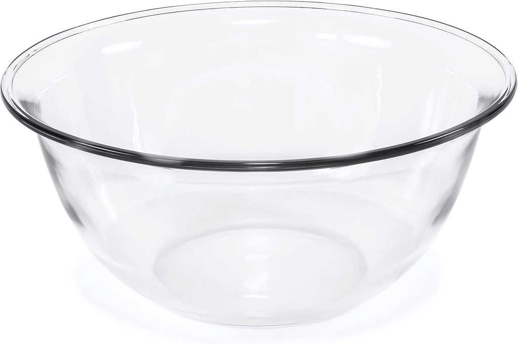 Red Co. 10.5” Dia Round Clear Glass 3 Qt Mixing Prep and Serving Bowl  Large