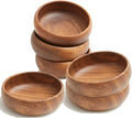Woodard & Charles Acacia Wood Snack Serving Bowl  6" x 2" (Set of 6)