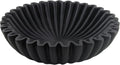 Large Modern Decorative Ruffle Bowl for Home Decor Fruit Bowl Organic Catch All Key Kitchen Entryway Shelf Coffee Table Black