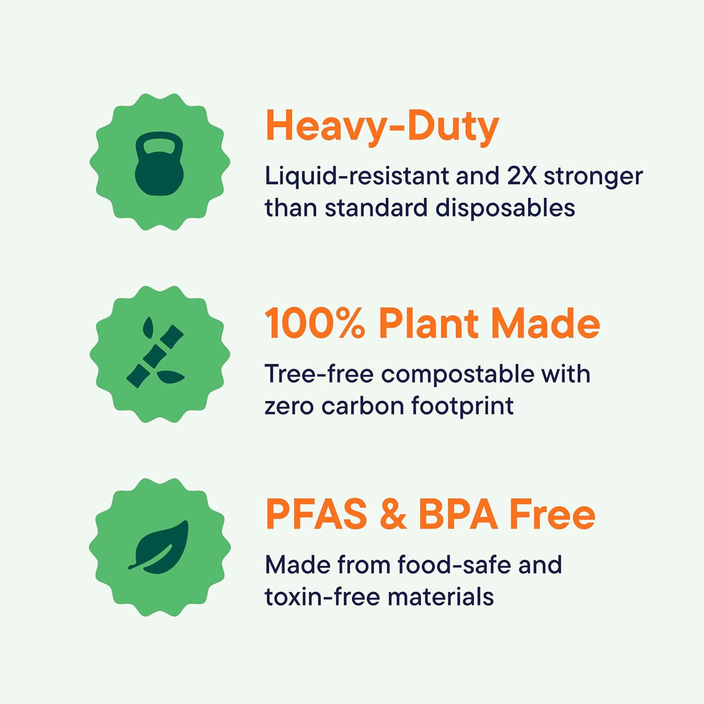 Stack Man Paper Bowls  100% Compostable Disposable Soup Bowl [125-Pack] 12 oz. Heavy Duty  Eco-Friendly  Biodegradable Bagasse Hot Food Plates and Bowls - Natural Brown (BPI Certified) (PFAS-Free)