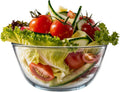 SIMAX 2.6 Quart Glass Mixing Bowl  Large Microwave & Oven Safe Bowl  Borosilicate Serving Bowl for Kitchen  Cooking  Baking  Salad - Clear