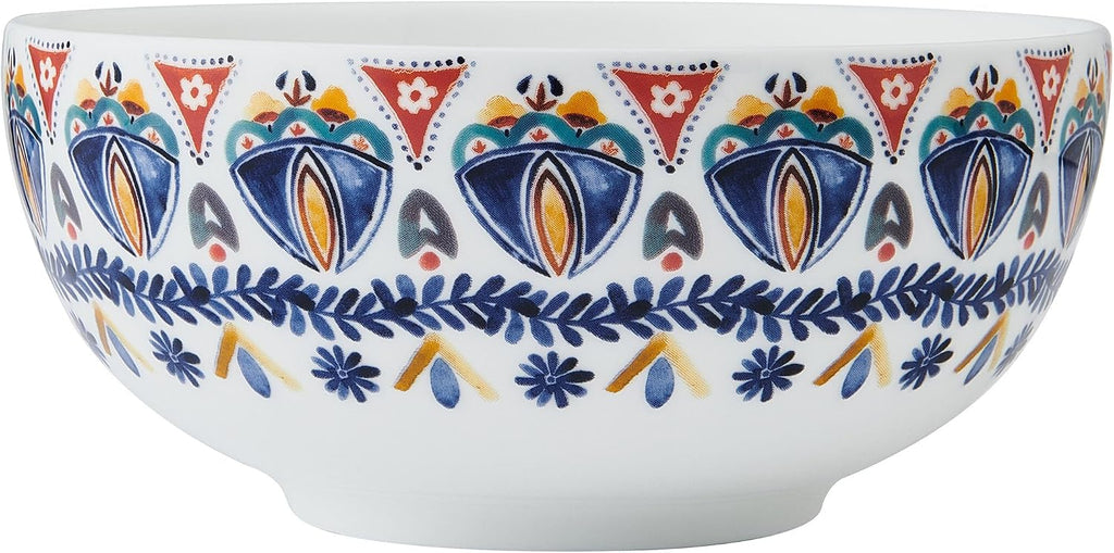 Mikasa Painted Medallion Set of 4 Bone China All Purpose Soup Cereal Bowl  18 Ounces