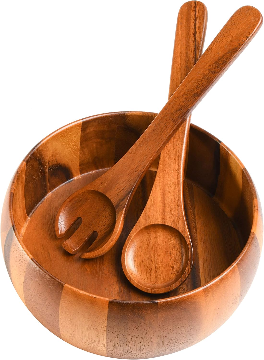 Gibson Home Laurel Acacia Wood Salad Bowl Set  3 - Piece  Acacia Wood