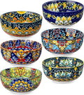 vancasso Cereal Bowls Set of 6  Bohemian Ceramic Soup Bowls  28 oz Colorful Bowls Set for Kitchen  Dishwasher & Microwave Safe for Salad  Pasta  Rice  Oatmeal  Fruit